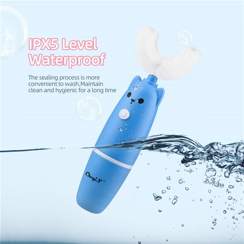 CkeyiN Smart 360 Degrees Electric Toothbrush Kids U Type Silicon Automatic Ultrasonic Teeth Tooth Brush Cartoon Pattern Children | Бытовая