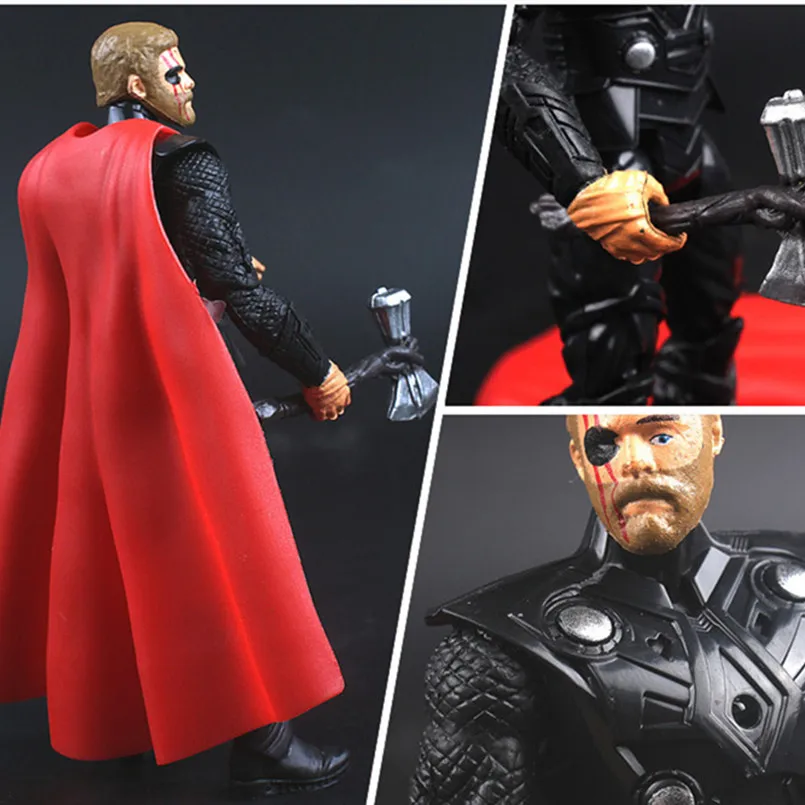 without box Новая Обновленная многошарнирная фигурка супергероев Marvel, Мстители, Капитан Америка, Тор, Железный человек, Человек-паук, Халк, танос, фигурки, игрушки для детей - Цвет: without box