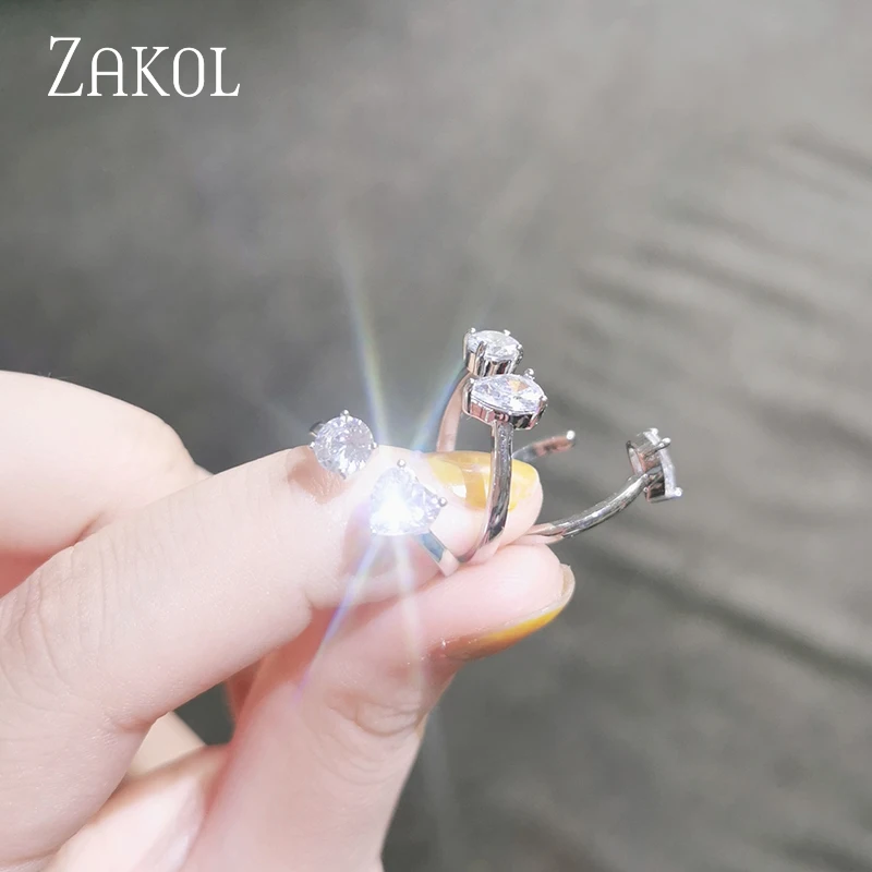 Женское Обручальное кольцо с блестящими фианитами FSRP2223|Кольца для помолвки| |