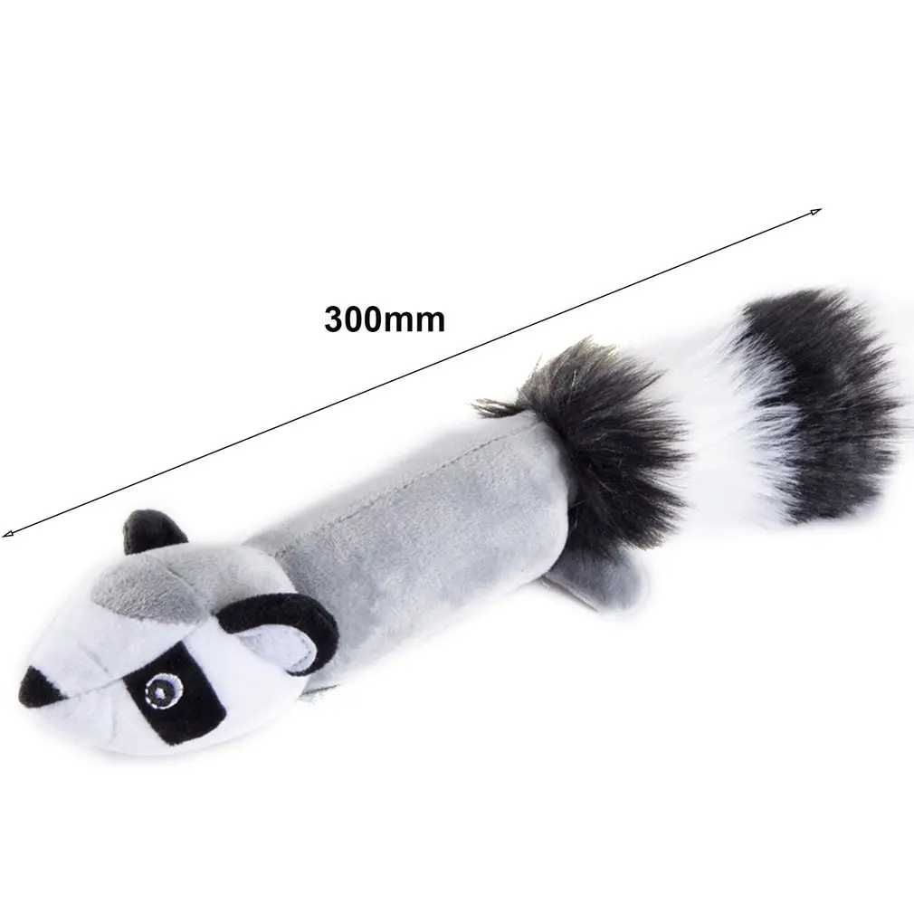 

2021 Adorable Vocal Squirrel Skunk Plush Stuffed Pet Toy For Dog Cat Long Tail Lovable Interactive Sounding Plush Toys