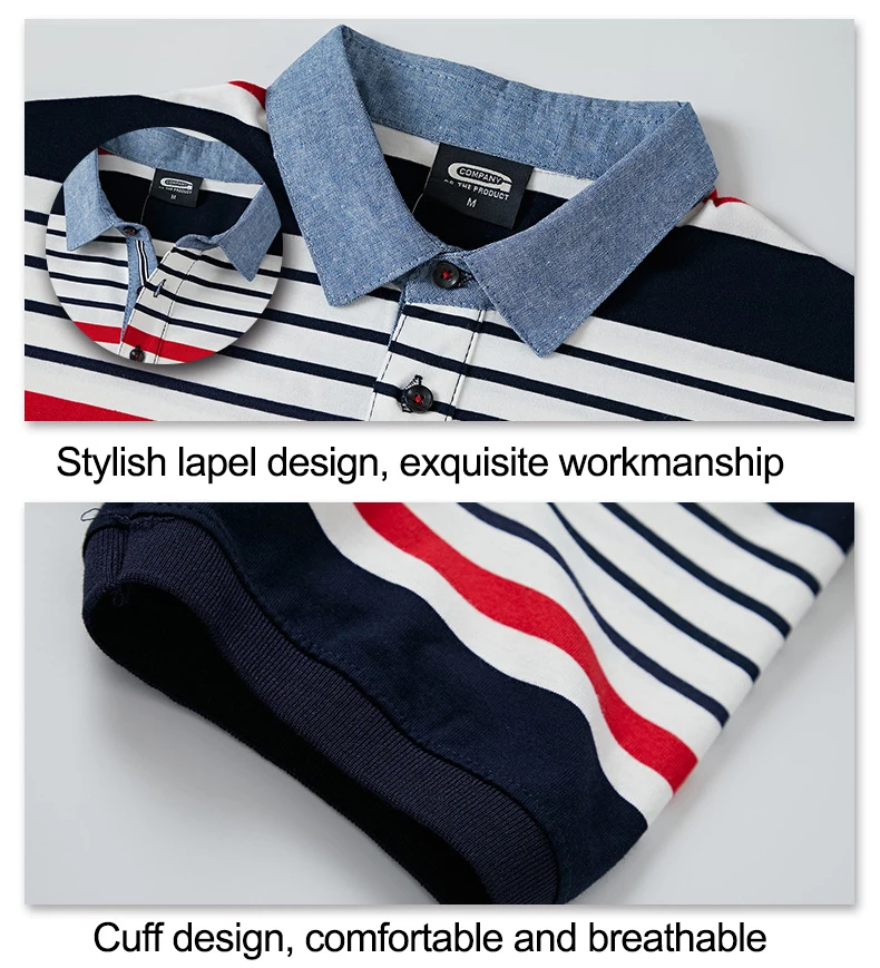 Мужская хлопковая рубашка поло с воротником стойкой и коротким рукавом|Поло| |