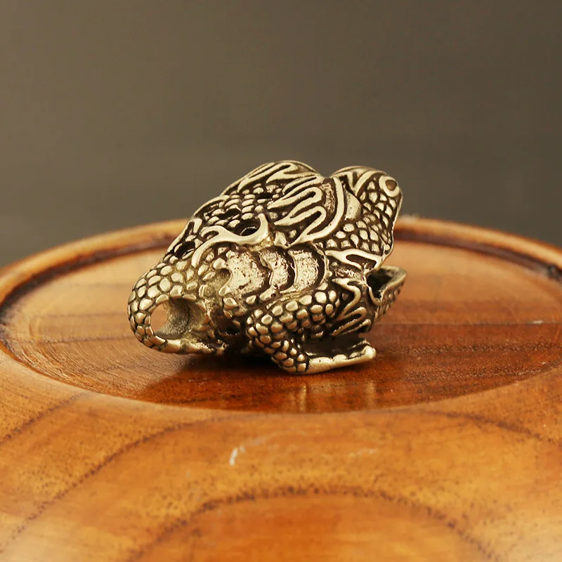 Латунный брелок для ключей с большим горлом винтажное медное украшение в виде