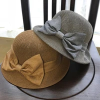 new arrive summer outing women large brim bow cotton crochet breathable sunshade gentle korean style beach casual sun hats