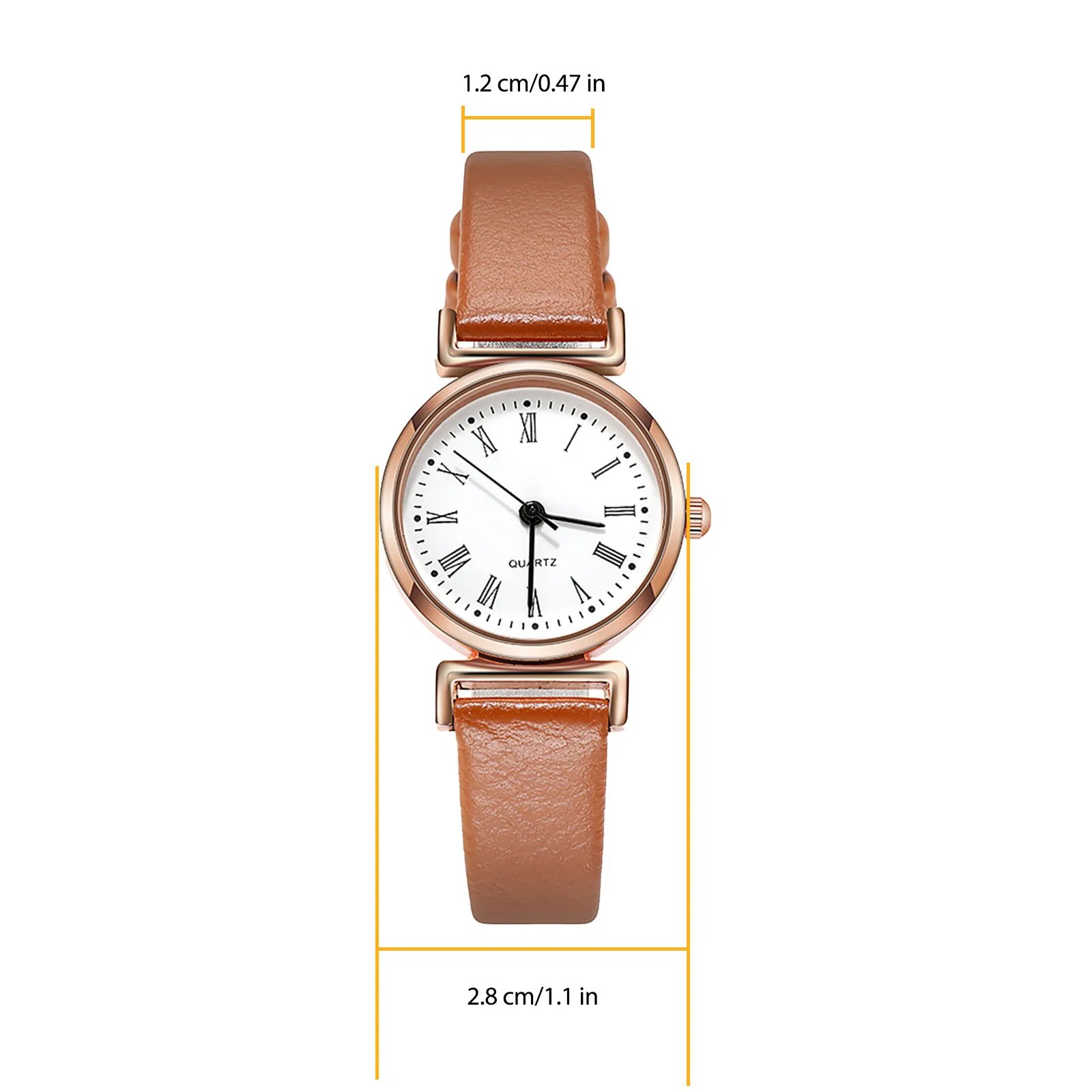 

Ladies Casual Fashion Quartz Watch Roman Numeral Dial Silicone Strap Watch Fashion Casual Leather Belt Watches