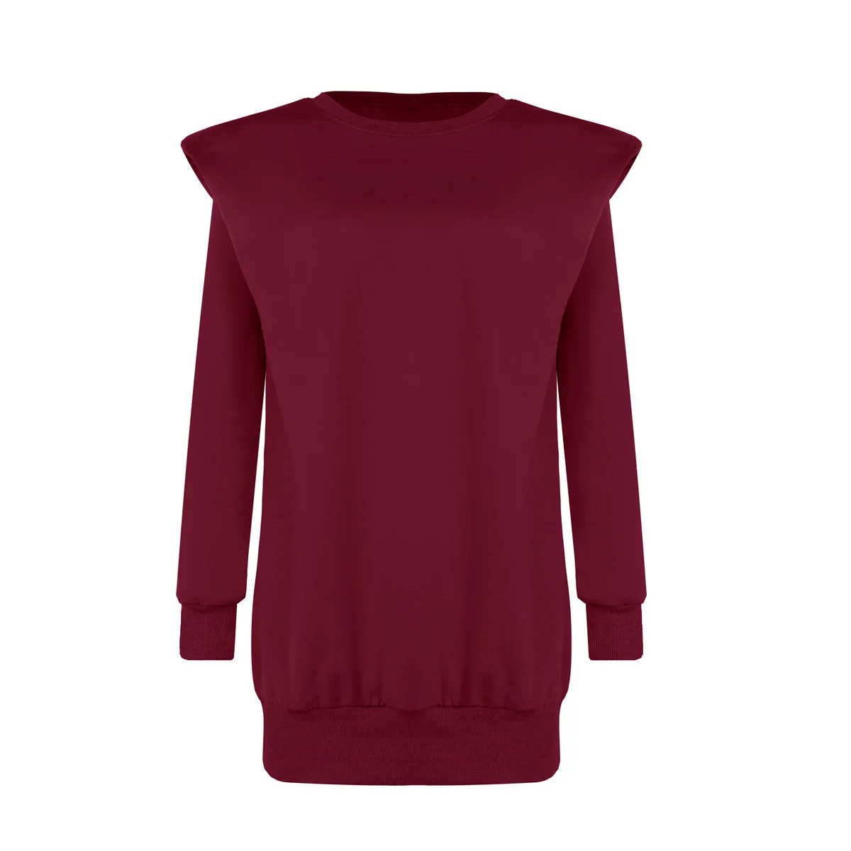 

Fall Winter Dress Women Plus Size Fashion Shoulder Padded Dress Casual Solid Long Sleeve Dresses Oversized Loose Waist Vestidos