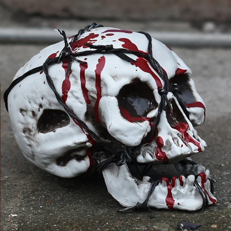 Статуя ужасного черепа скульптура декор для Хэллоуина бара ночного клуба