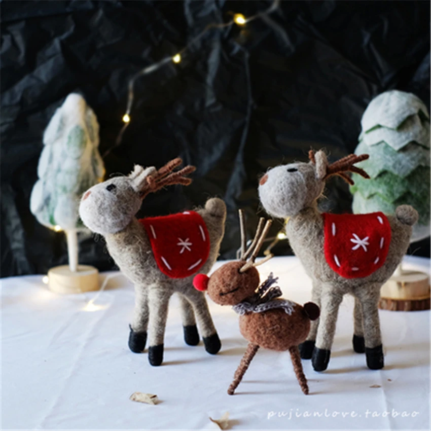

Christmas decoration ornaments felt deer Christmas tree pumpkin holiday gifts soft decoration