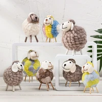 nordic style simple creative cute little sheep figurine model living room tv cabine crafts micro ornament home decoraccessories