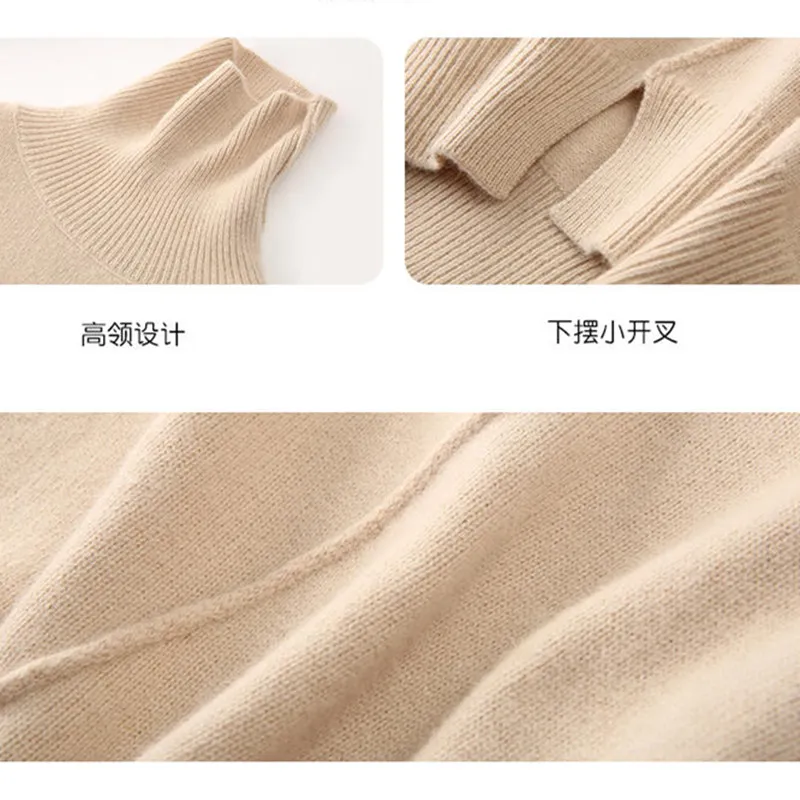

Turtleneck Sweater Women Pullover Knitted Ribbed Slim Jumper Autumn Winter Basic Female Sweater truien dames Large size