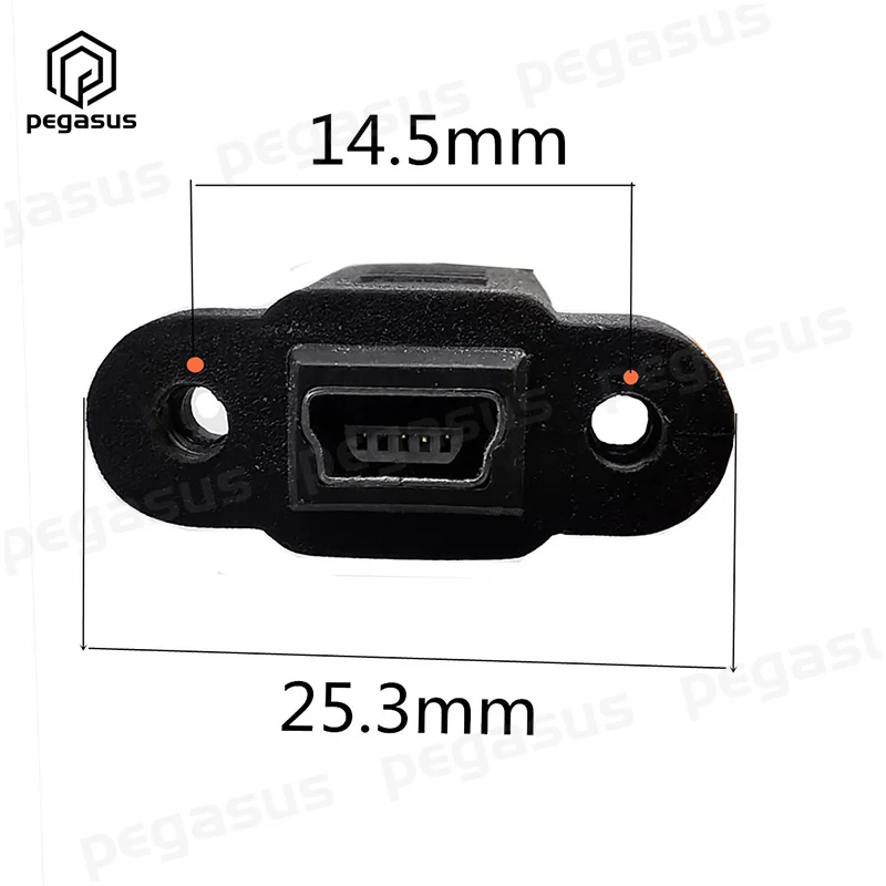 Панельное крепление для мини USB 5 Pin розетки к Мини P штекерному кабелю адаптера 0 3