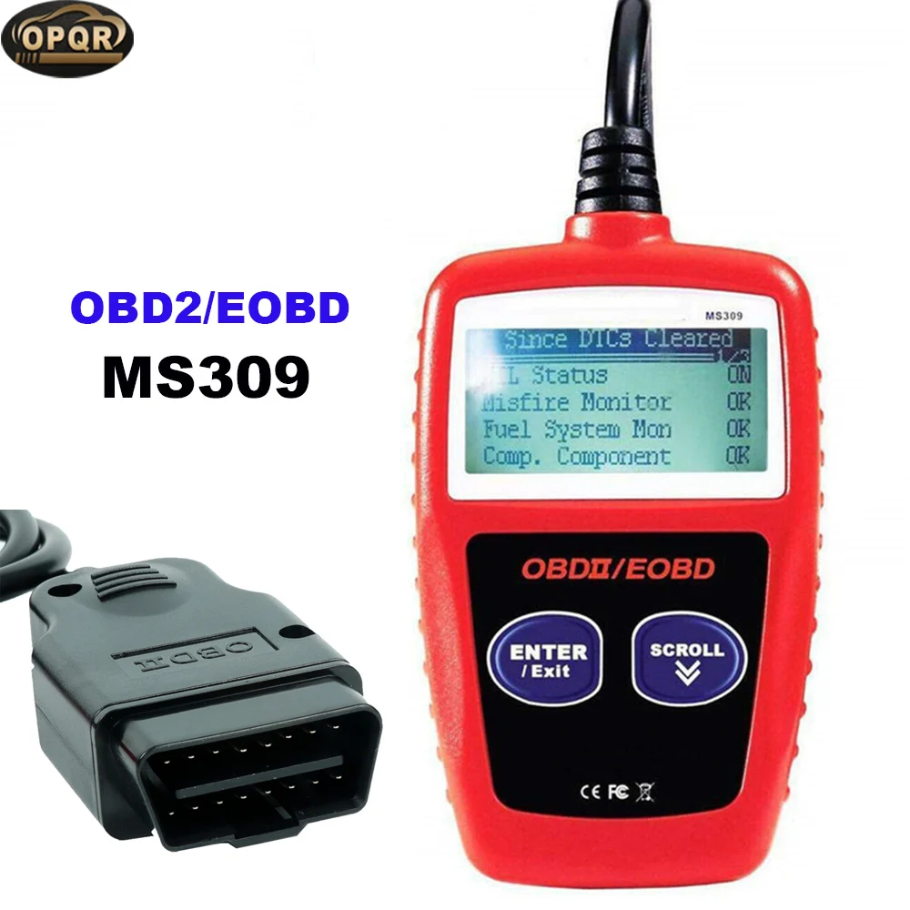 Универсальный сканер неисправностей двигателя MS309 OBD2 многофункциональный