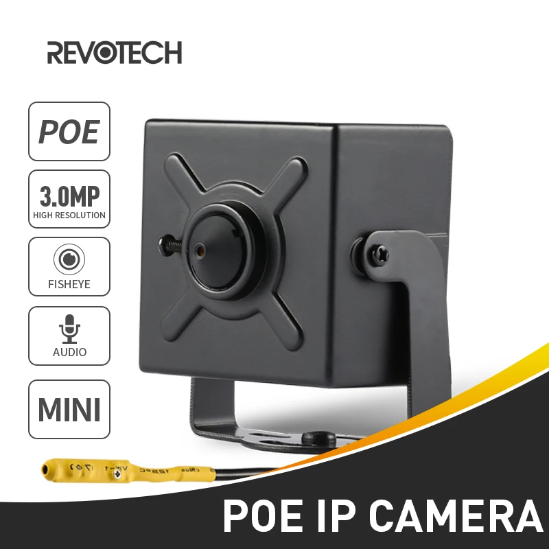 Аудио POE Тип мини H.265 3MP HD IP Камера 1296P / 1080P объектив закрытый металлический