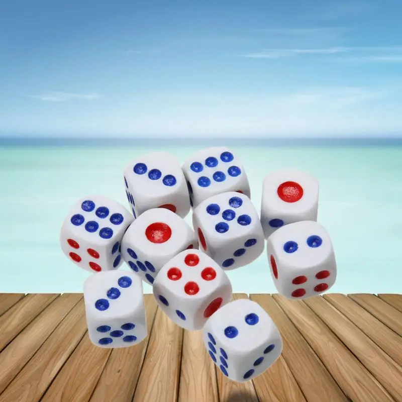 10Pcs/Set Standard Plastic 10mm Game White Dice Die Drop Shipping Wholesale Price ARE4 D&ampD D20 RPG Hot Sale | Спорт и развлечения