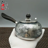 teapot long handle teapot silver teapot hot water teapot 300 ml water kung fu tea set