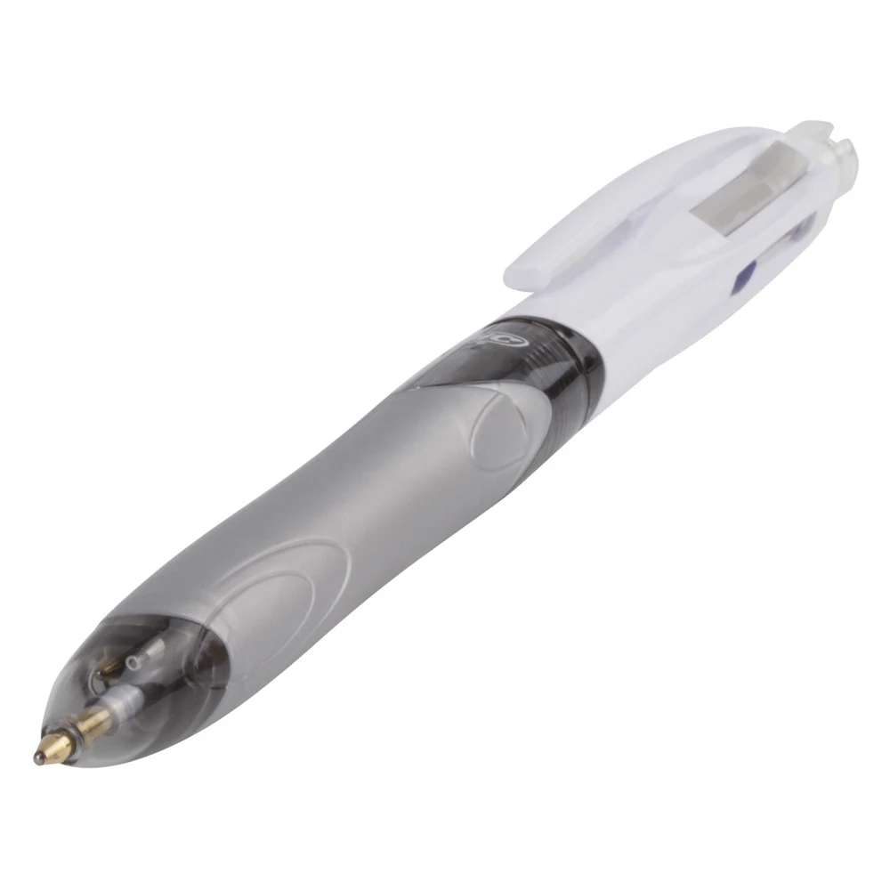 Ручка шарик. BIC &quot4Colours 3 + 1 HB" автомат. с грипом цвета (синий черный красный)