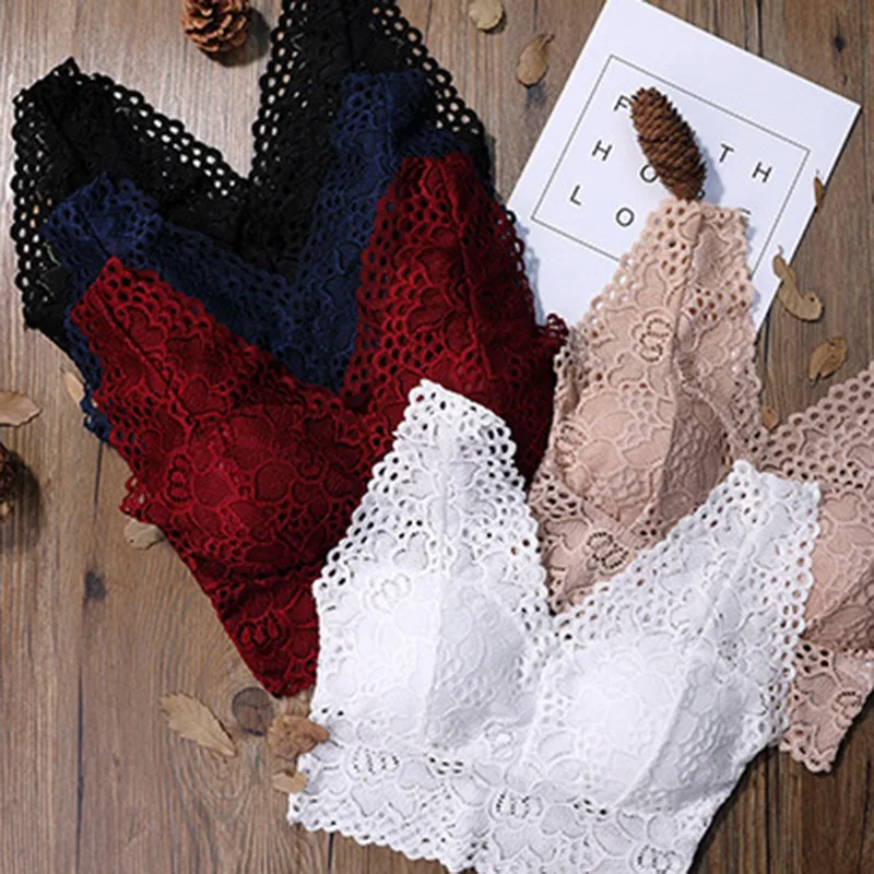 

Women Vest Bra Brassiere Wire Free C D Cups 36 38 40 42 44 46 Red Blue Black Push Up Bras for Women Underwears Bras