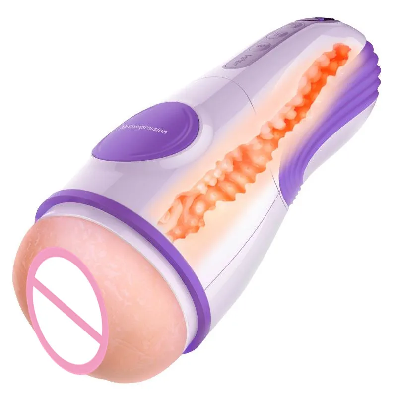 Вибратор с автоматическим зажимом и вибрацией искусственная вагина мастурбатор