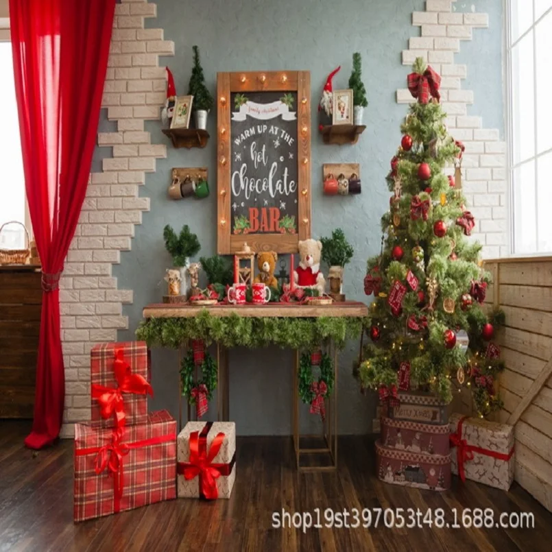 Реквизит для фотосъемки из винила Nitree Рождественская тема Детские фотографии