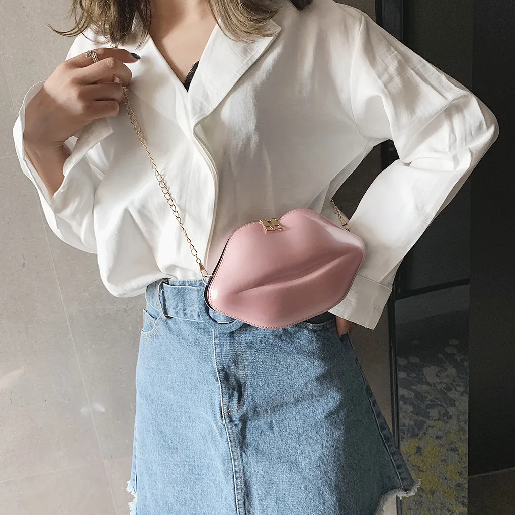 Пикантные женские туфли с рисунком в виде губ Стиль стиль экокожа (полиуретан)