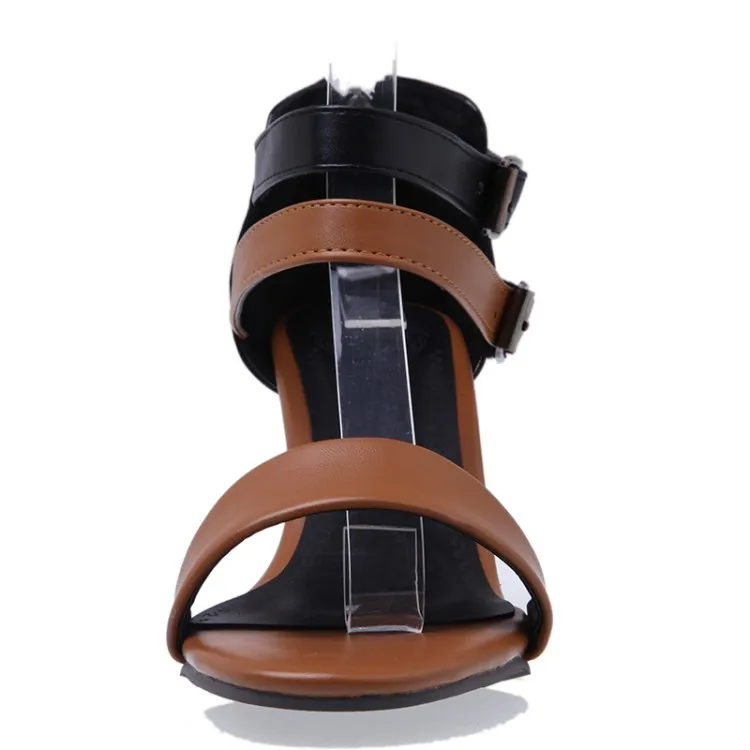 Сандалии женские на высоком каблуке босоножки в стиле пэчворк синие туфли