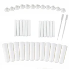 Пустые Ингаляционные трубки для эфирного масла, 50 шт.лот, поставляются с хлопковыми фитилями, многоразовые, капельница
