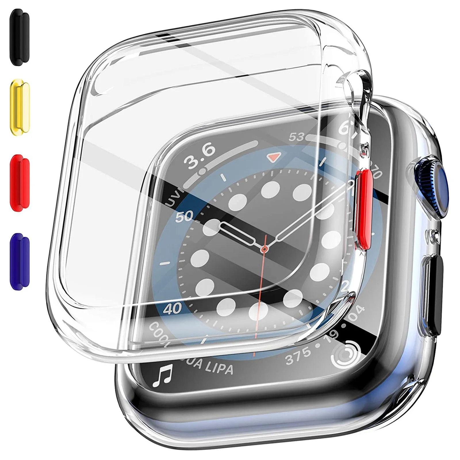 

Закаленное стекло для защиты экрана, совместимое с Apple Watch серии 6 SE 5/4, защита от царапин, легко установить и снять