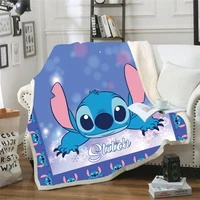lilo stitch 3d printed sherpa disney blanket thows couch quilt cover travel bedding plush throw fleece blanket bedspread