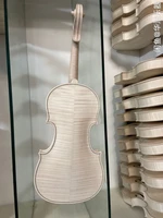 aaa level unfinished european maple wood violin 44 white violin woth case professional spruce board white embryo rich strips