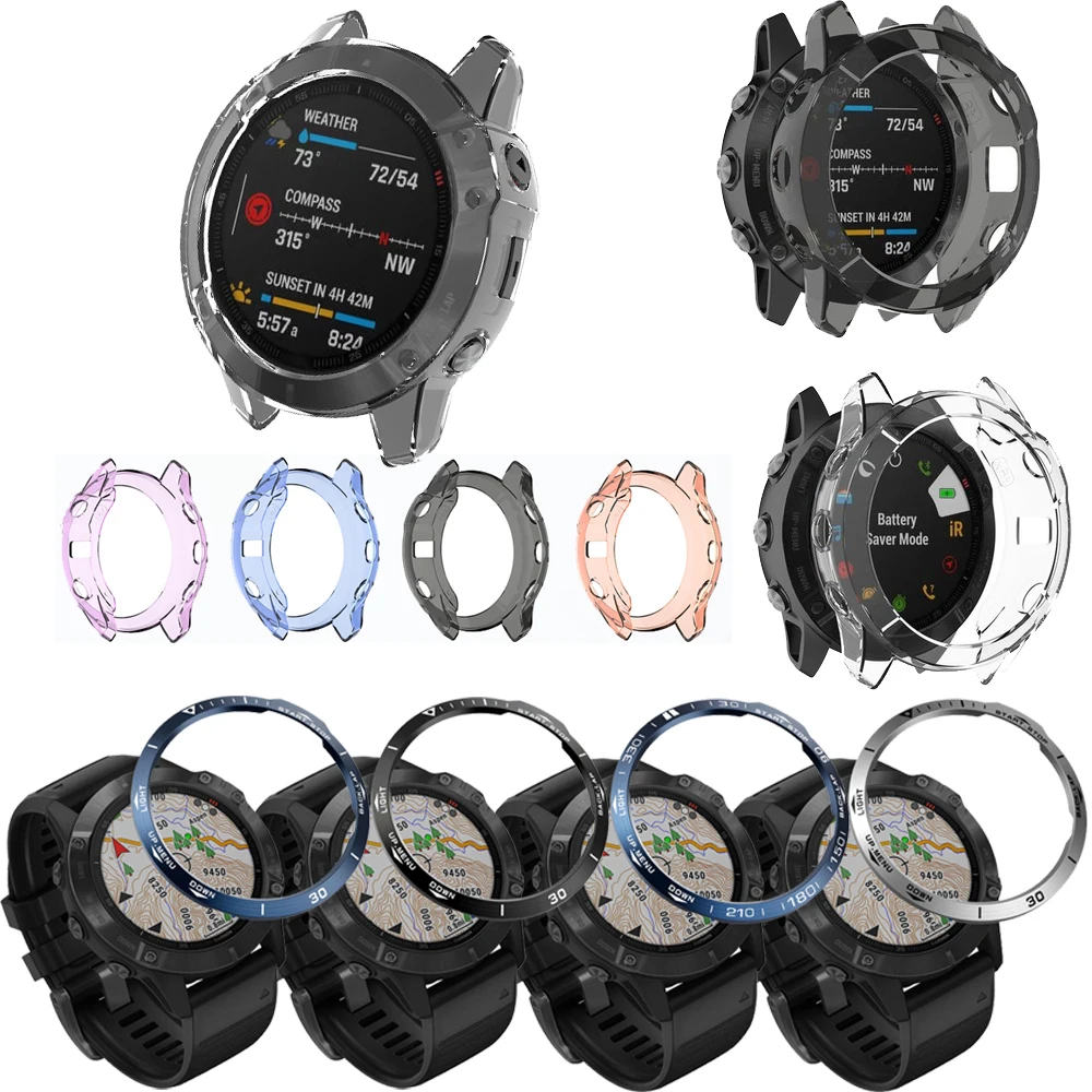 Мягкий ТПУ защитный силиконовый чехол с полным покрытием для Garmin Fenix 6 6x Pro