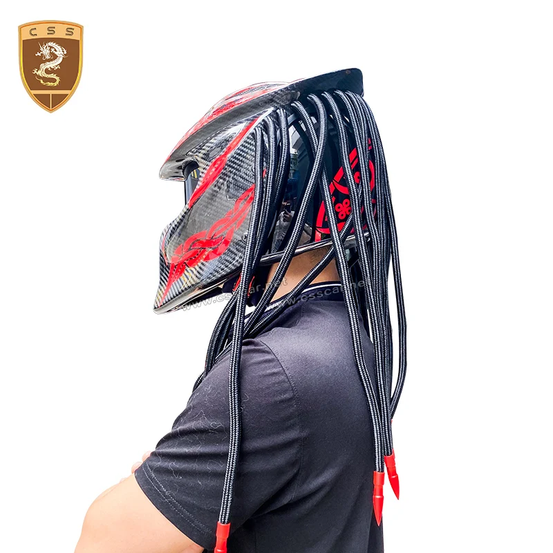 Мотоциклетный шлем CSSYL 00427 эксклюзивная поставка карбоновый красного цвета с