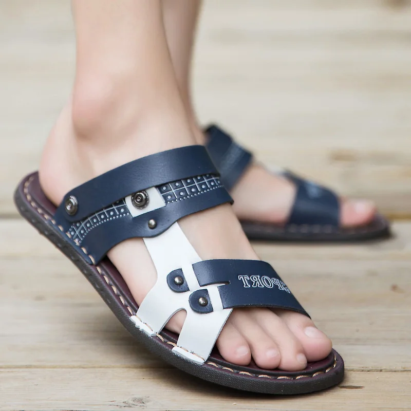 Мужские летние сандалии большого размера Повседневная пляжная обувь