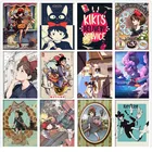 5D DIY алмазная живопись аниме Ghibli фильм доставка Кики Алмазная вышивка мозаика мультфильм искусство Вышивка крестиком домашний декор