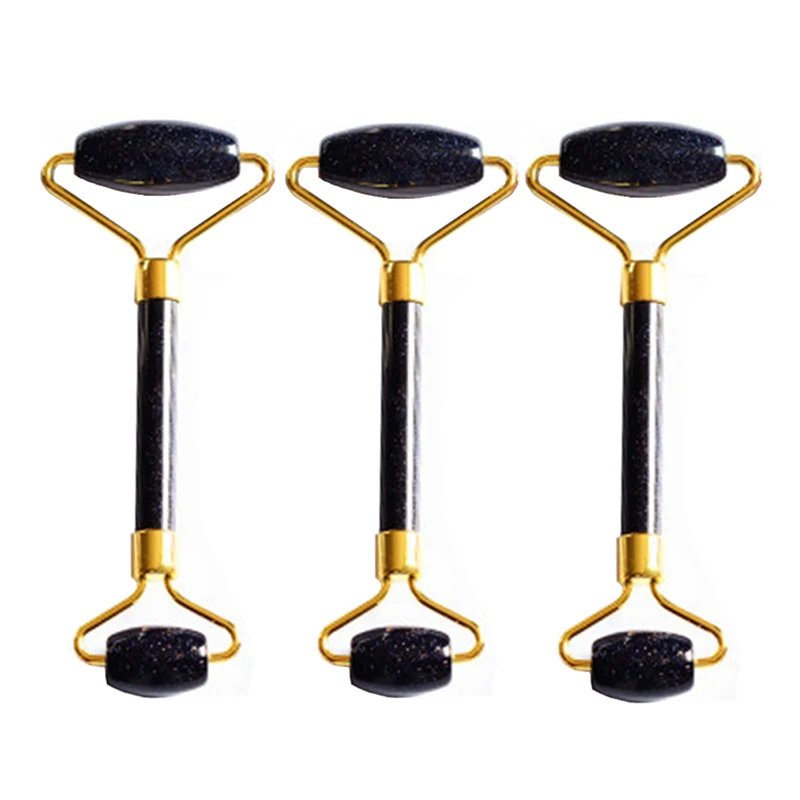 Ролик для лица темно синего кварца из нефрита натуральный камень