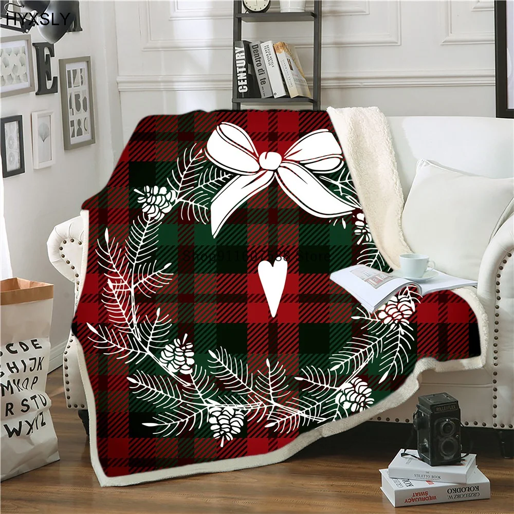 Рождественская елка Снеговик флис шерпа плед одеяло печатные мультфильмы одеяла