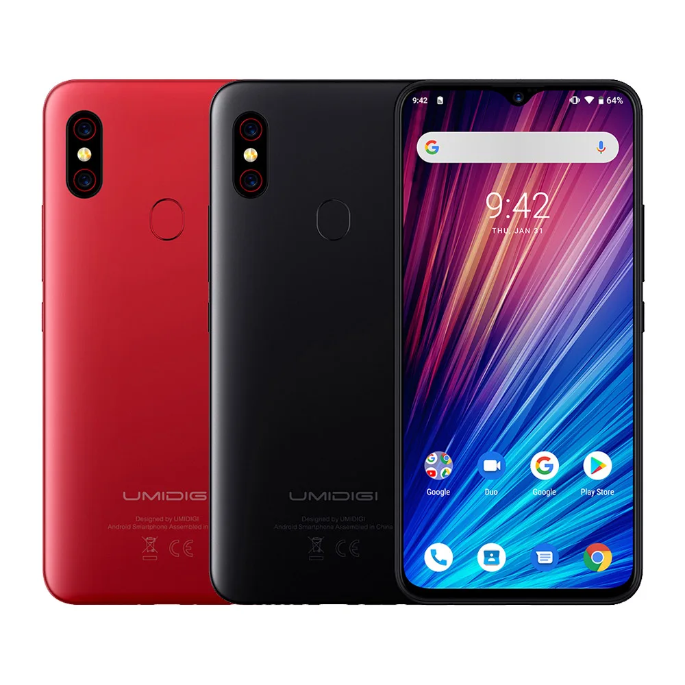 UMIDIGI F1 Play глобальная версия 6 ГБ ОЗУ 64 Гб ПЗУ Android 9 0 48 Мп + 8 16 МП камеры 5150 мАч 3 дюйма