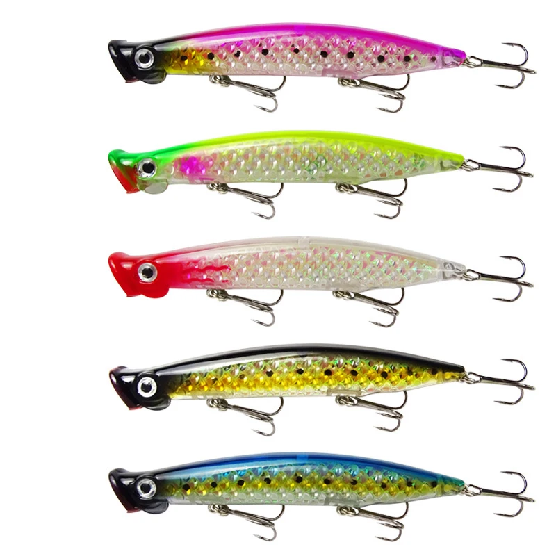 

Popper Fishing Lure Wobblers 11cm 13g Floating Crankbait Artificial Hard Bait Poper Pesca Carp Pike Fishing Tackle