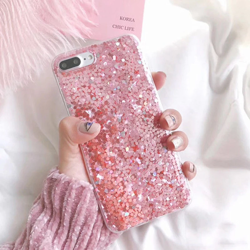 LLZ.COQUE чехол с блестками для IPhone 11 Pro X XR XS Max 8 7 6s 6 Plus Защитные Мягкие резиновые Стразы блестящая Обложка Capas для Apple