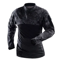 outdoor camo tactical shirts military hunting clothing long sleeve tshirt men multicam black hiking camouflage army combat shirt