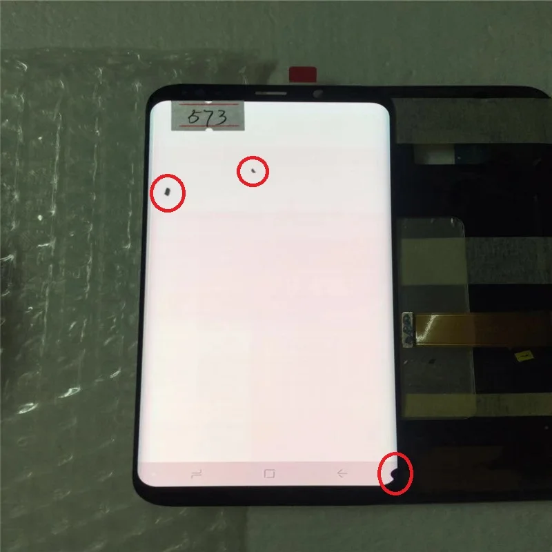 NO.573 With SBI ORIGINAL AMOLED LCD for SAMSUNG Galaxy Display S8+ Plus G955U G955F Touch Screen Digitizer With Black Dot - Цвет: NO.573 With SBI