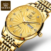olevs men mechanical watch top brand luxury automatic watch sport stainless steel waterproof watch men relogio masculino 6530
