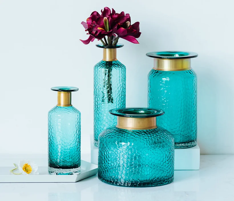

Tabletop Vase for Home Decoration Plastic Europe Nordic Design Vase for Flower Glass Arts Living Room Decoration Flower Vase