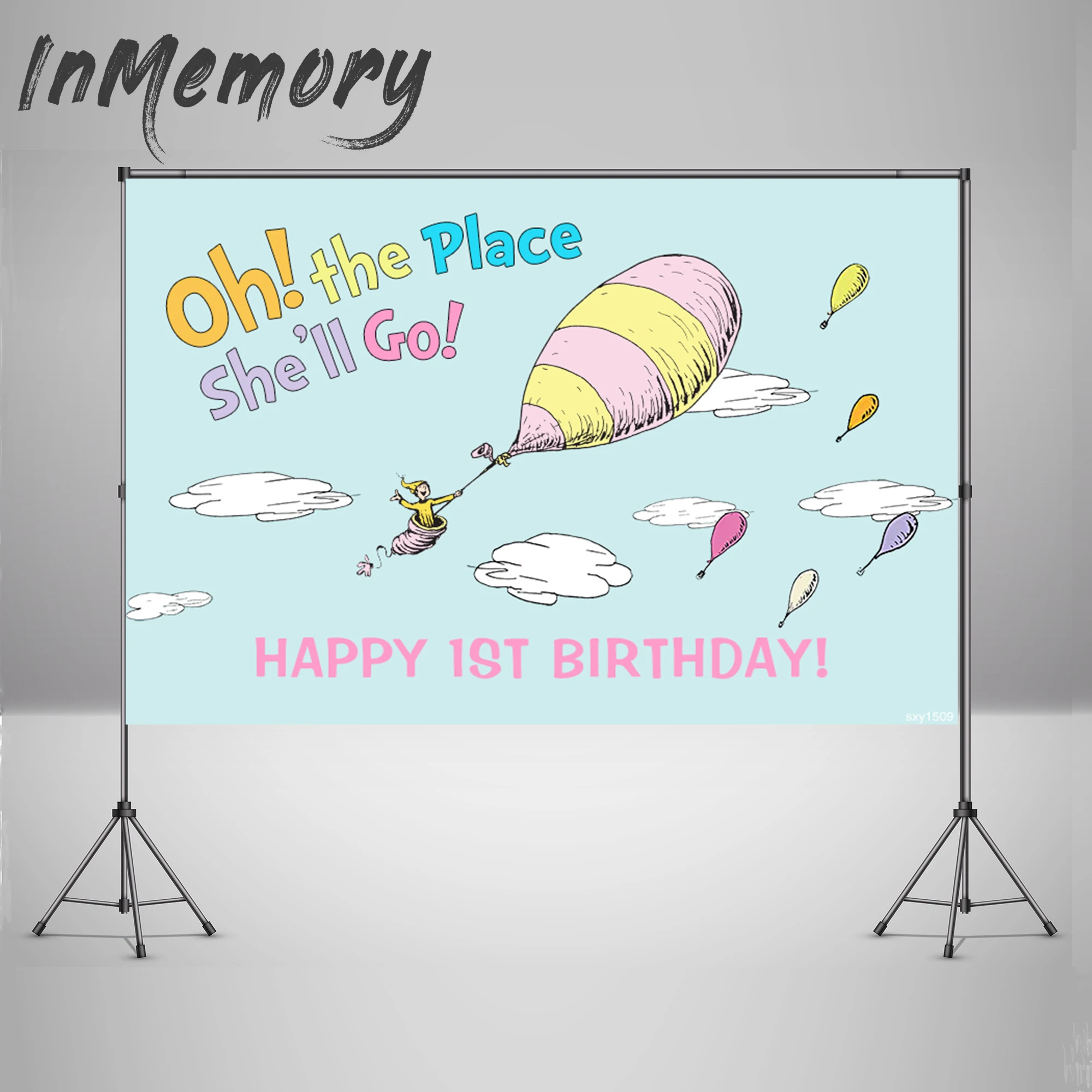 Фон для фотосъемки с изображением о том месте где вы будете go тема Новорожденный