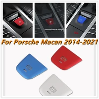p button handbrake parking decoration cover trim protector for porsche macan 2014 2021 car styling interior accessories