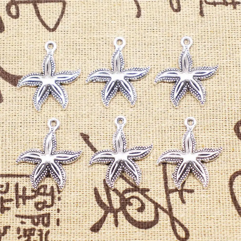 

10 шт., подвеска в виде морской звезды, 25 х23 мм