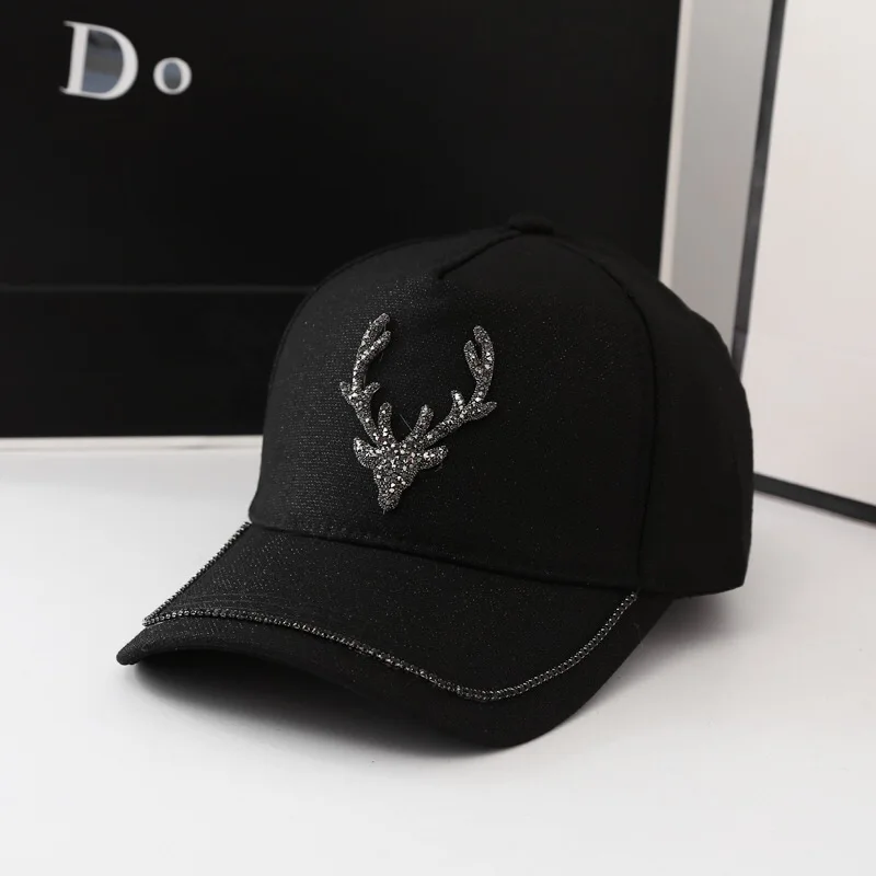 new arrival  spring summer lady baseball cap bling bling rhinestone cap soft cotton UV protection outdoor sun hat