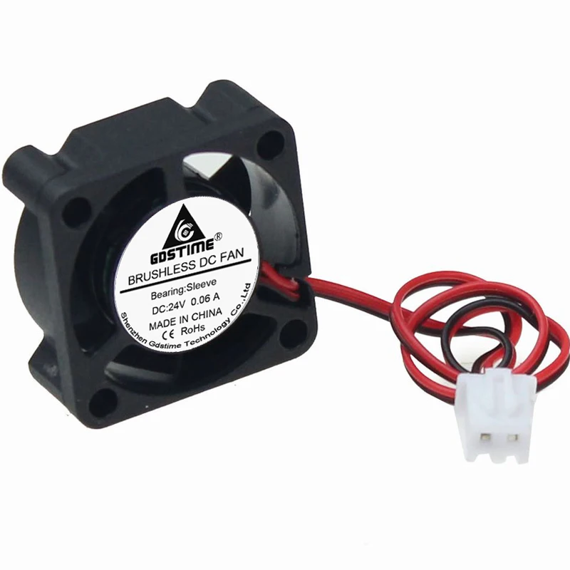 Gdstime 1 pcs 24V Laptop Fan 25mm x 10mm DC Brushless Mini Cooling 2 Pin Connector 2510 Small Radiator Cooler 25x25mm | Компьютеры и