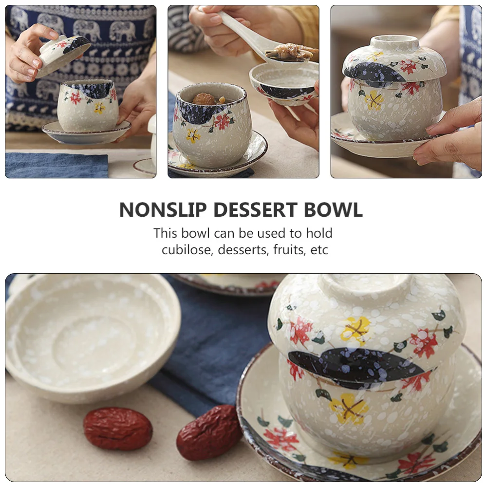 

1 Set of Delicate Fruit Bowl Storage Bowl Durable Cubilose Cup with Cover