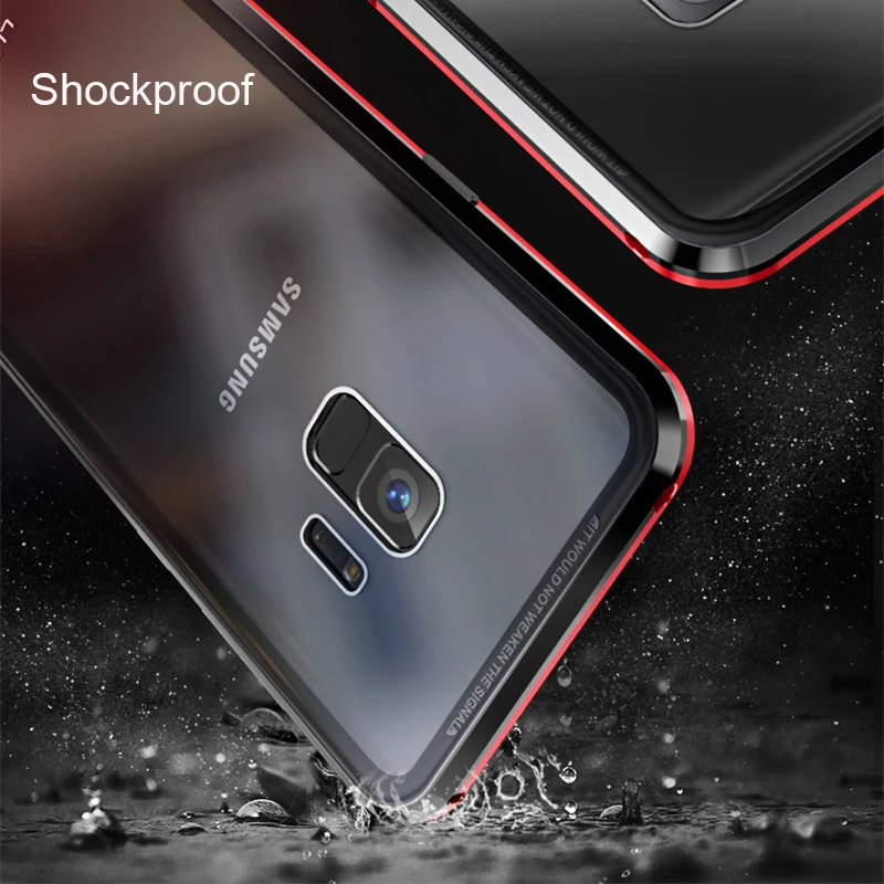 Магнитный чехол LUPHIE с полным покрытием для samsung S9 Передняя Задняя крышка из