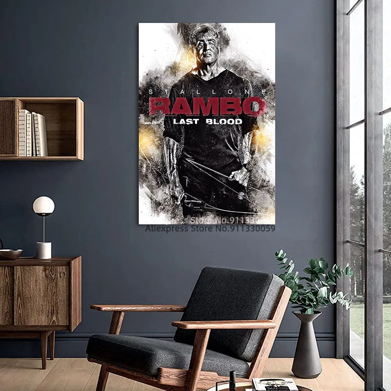 Фильмы Rambo постер классический фильм ретро Фотообои | Дом и сад