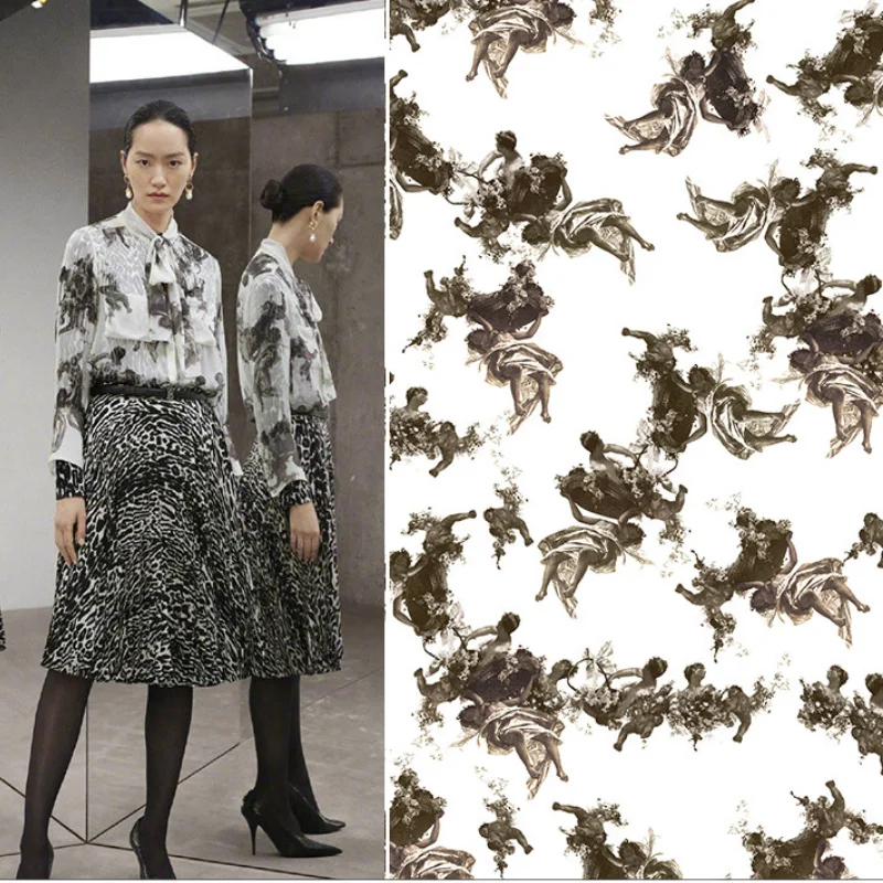 

Американский Роскошный бренд, модная индивидуальная печать «сделай сам», 100% полиэстер, тонкая шифоновая ткань для шитья одежды на метр